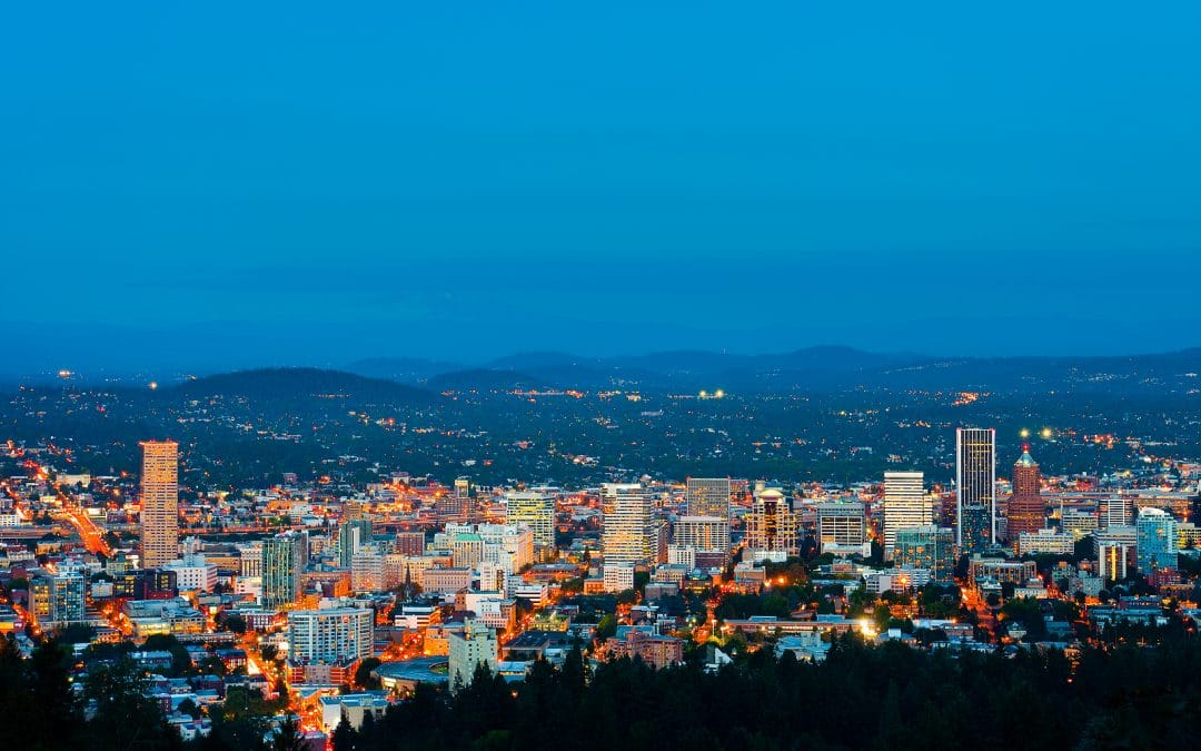 Portland Oregon at night